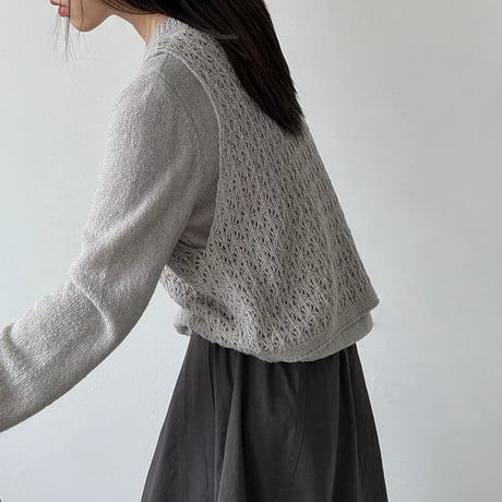 openwork knit ensemble /4color　MA2293
