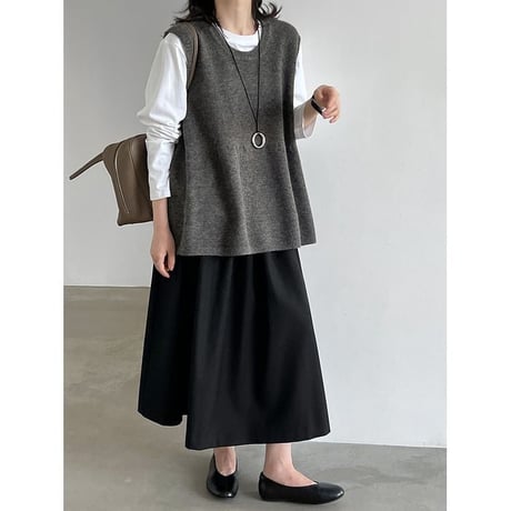 relaxed fit knit vest　MA2263