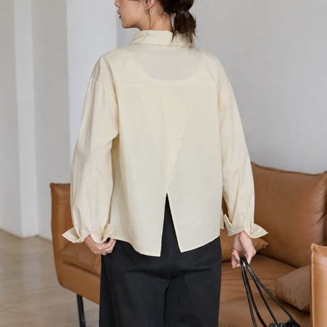 back button design cotton shirt　MA2116