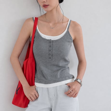 padded contrast slim fit camisole　MA2143