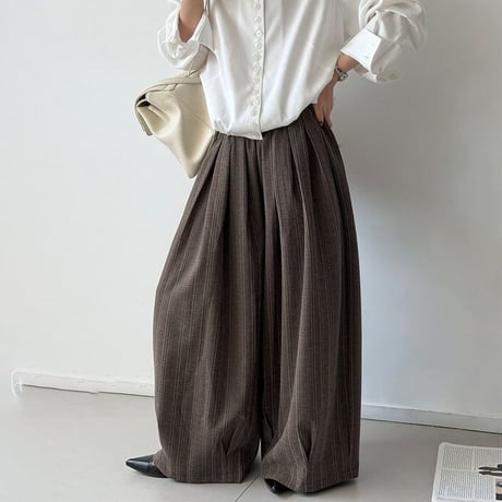 pinstripe voluminous wide pants　MA2267