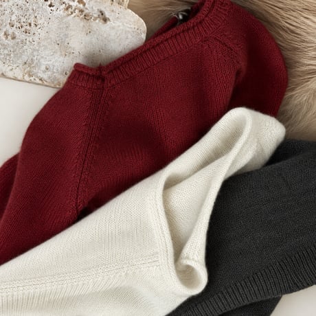 round neck short sleeve wool knit pullover　MA2229