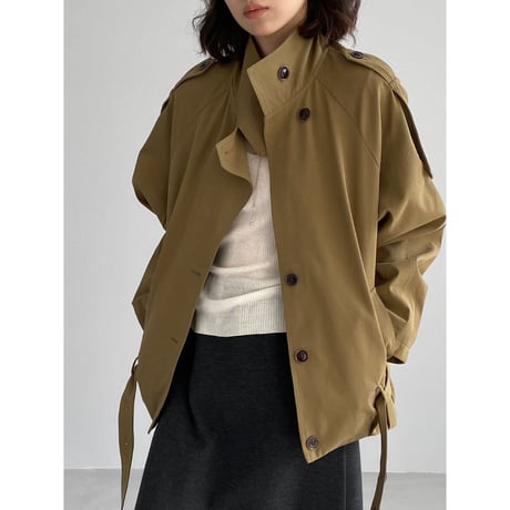 side belted stand collar jacket　MA2272
