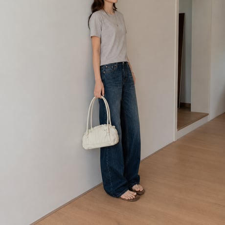 wash wide straight denim pants　MA2082