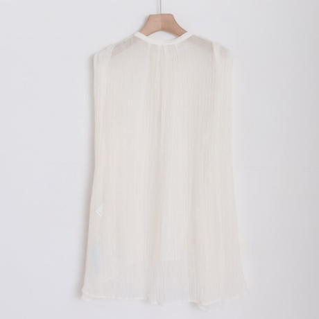 crew neck side slit sleeveless blouse　MA2094