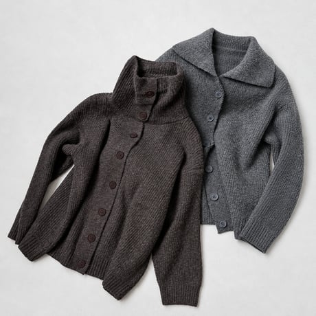 high neck knit cardigan and pants set /2color　MA2292