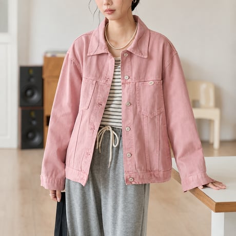 oversized color denim jacket　MA2130