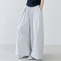 high waist airy loose wide pants/2color　MA2078