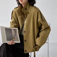 side belted stand collar jacket　MA2272