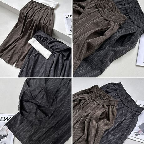 pinstripe voluminous wide pants　MA2267