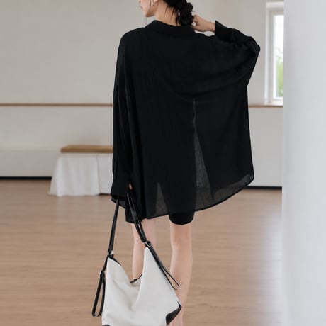 sheer light long shirt jacket/2color　MA2026
