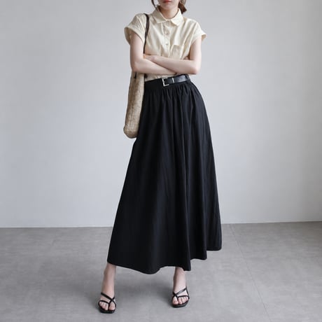 cotton french sleeve shirt/2color　MA2035
