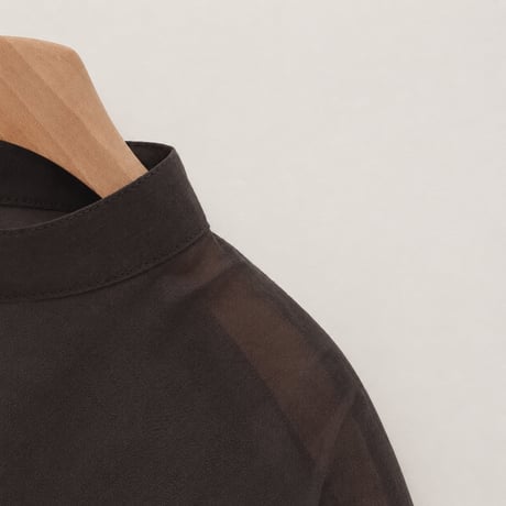 round neck front button short sleeve shirt/4color　MA2089