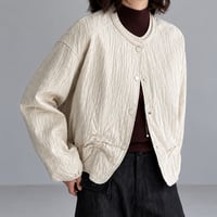 gathered collarless jacket　MA2271