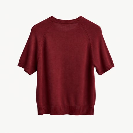 round neck short sleeve wool knit pullover　MA2229