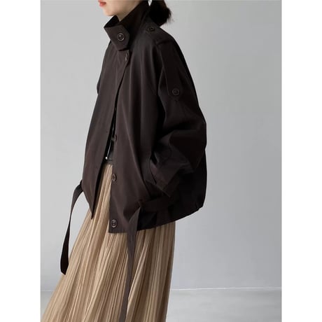 side belted stand collar jacket　MA2272
