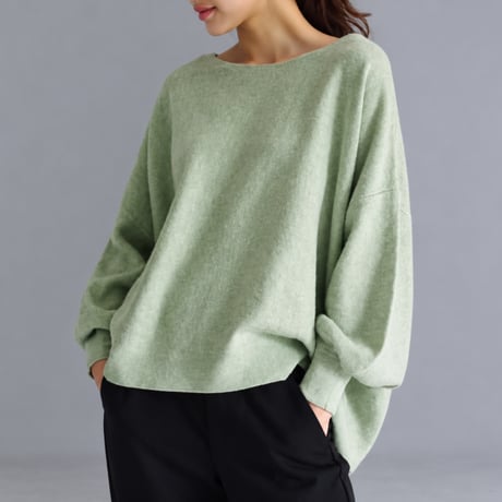 backribbon knit pullover　MA1638
