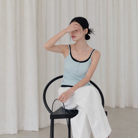 padded contrast slim fit camisole　MA2143