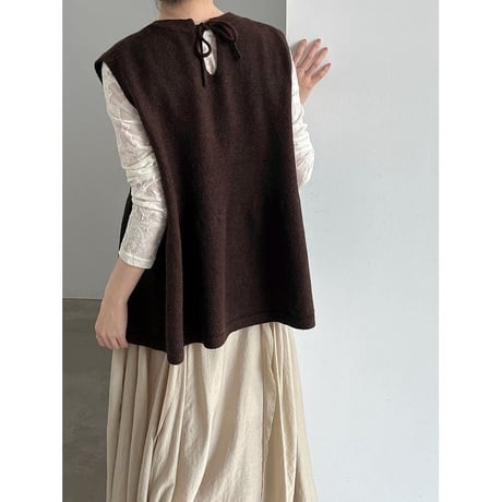 relaxed fit knit vest　MA2263