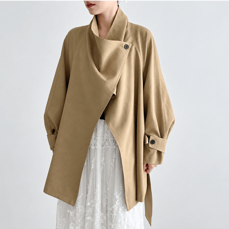 cascade drape volume coat　MA2212