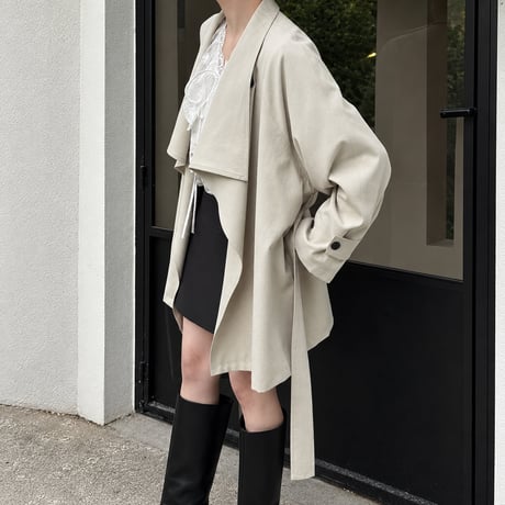 cascade drape volume coat　MA2212