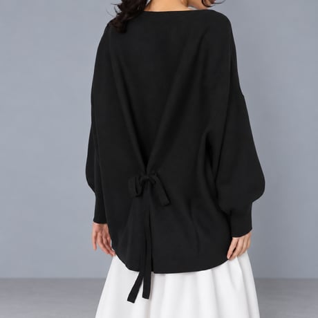 backribbon knit pullover　MA1638