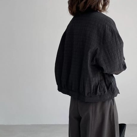 gathered collarless jacket　MA2271