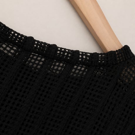 crew neck cutwork short sleeve knit pullover　MA2092