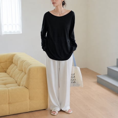 back open sheer long sleeve top　MA2029