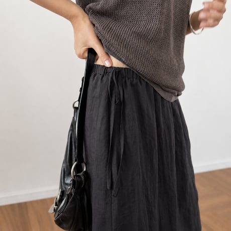 layered wrap straight pants/3color　MA2097