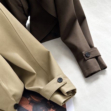 asymmetric stand collar jacket /2color　MA2284