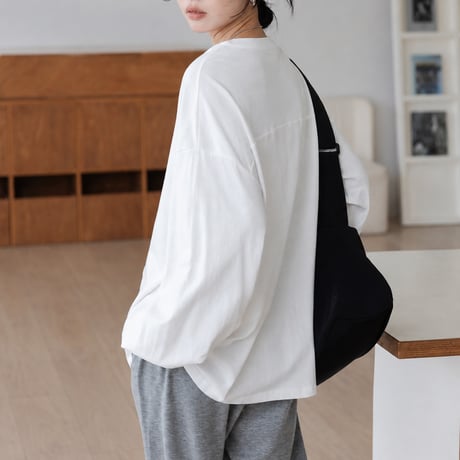 lantern sleeve round neck tee　MA2129