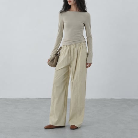 high waist wide longpants /3color　MA2098