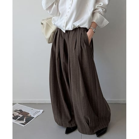 pinstripe voluminous wide pants　MA2267