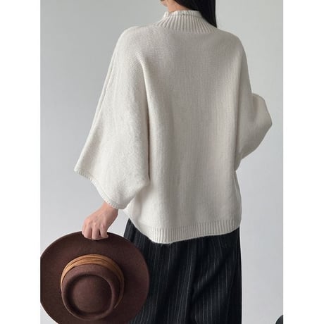 high neck wide sleeve knit pullover　MA2265