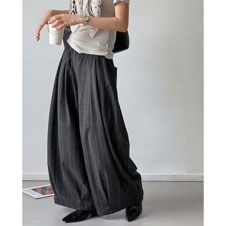 pinstripe voluminous wide pants　MA2267