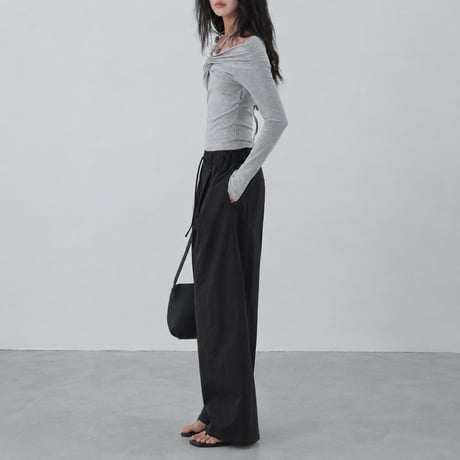 high waist wide longpants /3color　MA2098