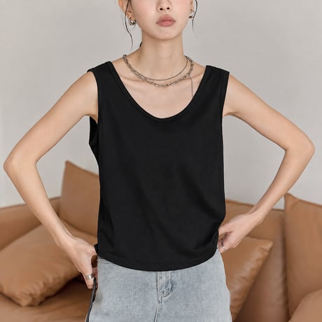 wide strap tank top　MA2132