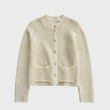waffle knit cardigan /2color　MA2287
