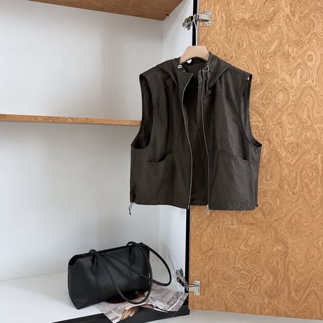 hooded zip up vest　MA2226
