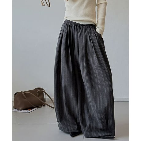 pinstripe voluminous wide pants　MA2267