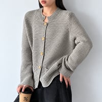 waffle knit cardigan /2color　MA2287