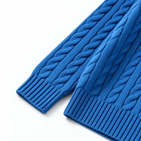cable crew neck knit cardigan /4color　MA2291