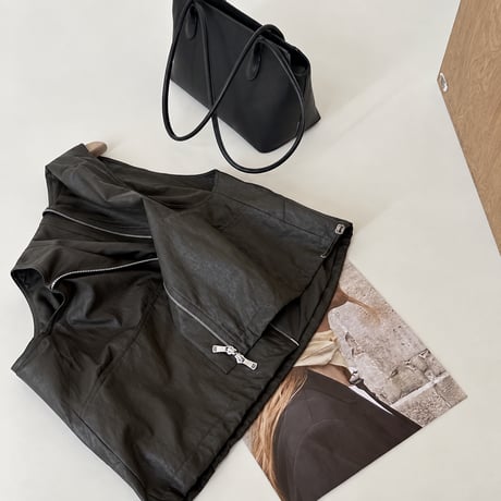 hooded zip up vest　MA2226