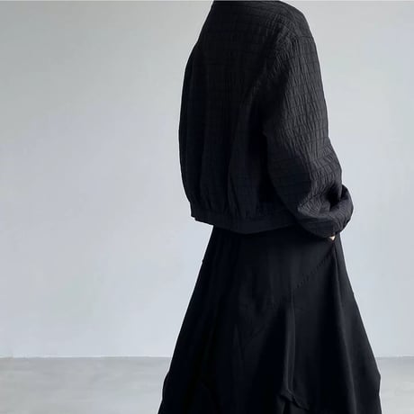 gathered collarless jacket　MA2271