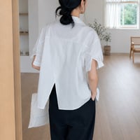 back slit short sleeve shirt/2color　MA2032