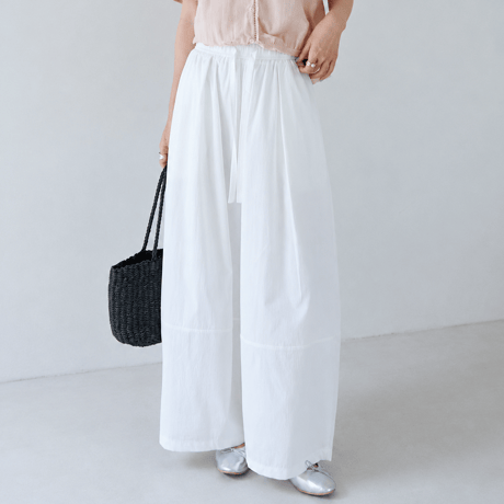 high waist airy loose wide pants/2color　MA2078