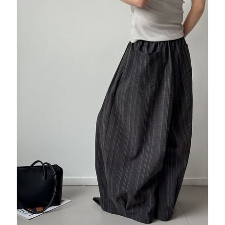 pinstripe voluminous wide pants　MA2267