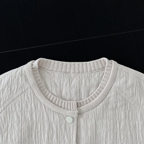 gathered collarless jacket　MA2271