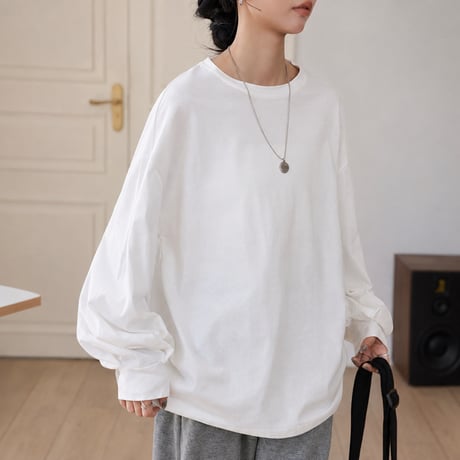 lantern sleeve round neck tee　MA2129